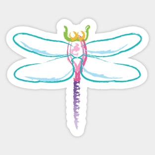 Rainbow Dragonfly Sticker